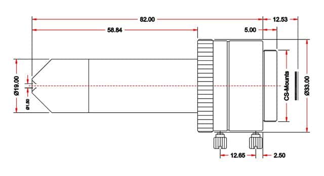 4.0mm CS-Mount Pinhole Fixed Focal Length Lens