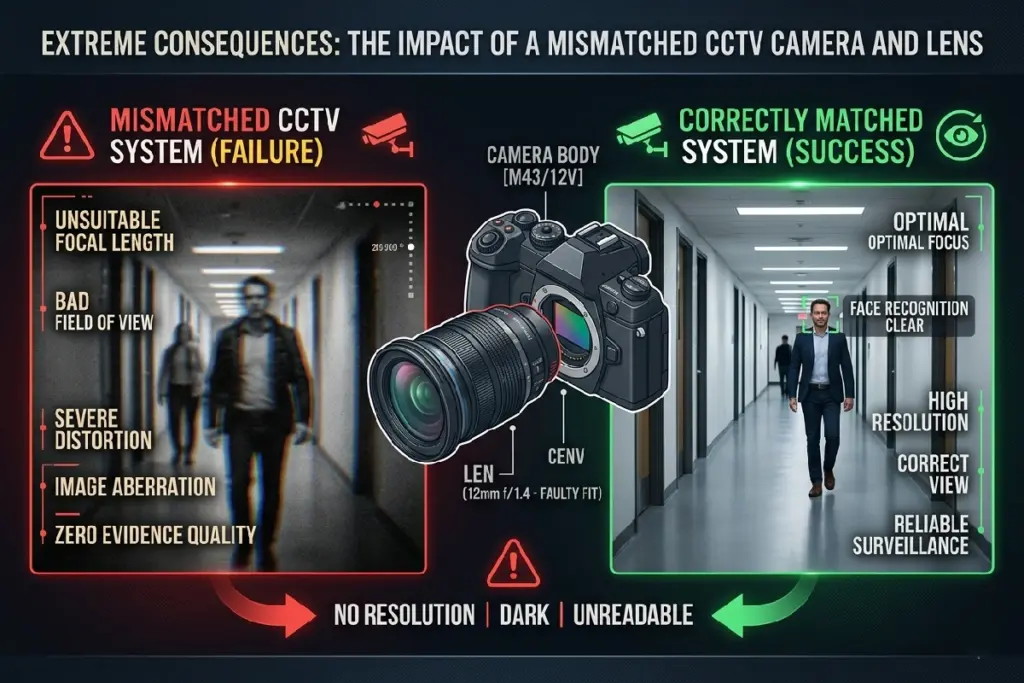 Extreme Consequences of Using a Mismatched CCTV Camera and Lens