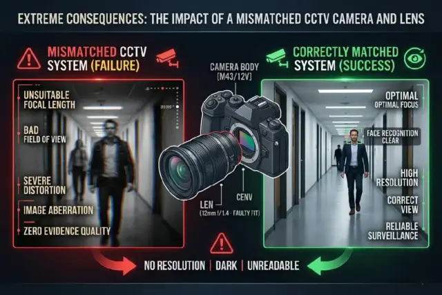 Extreme Consequences of Using a Mismatched CCTV Camera and Lens
