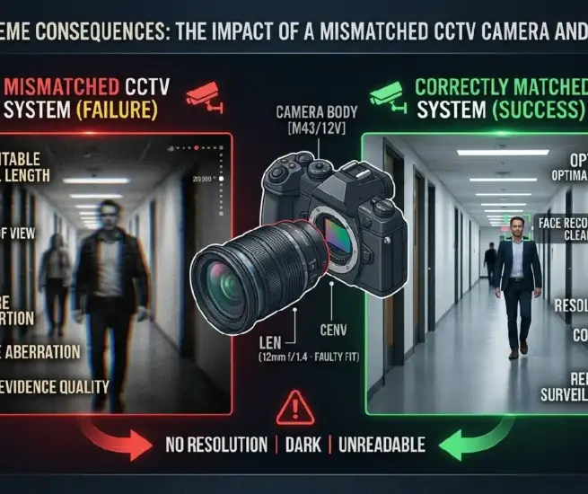 Extreme Consequences of Using a Mismatched CCTV Camera and Lens