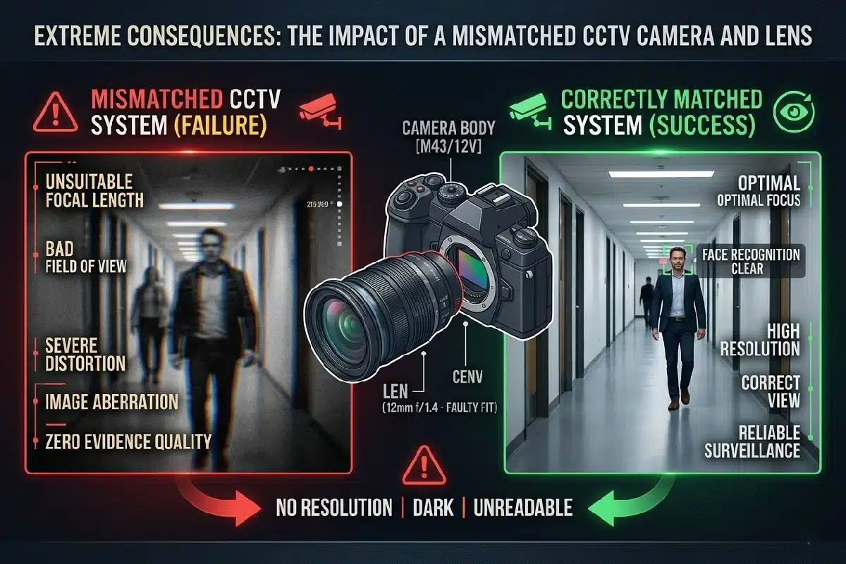 Extreme Consequences of Using a Mismatched CCTV Camera and Lens