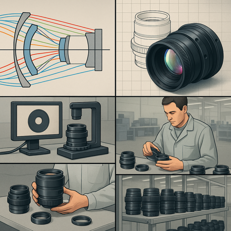 Custom Lens Development from optical design to production inspection