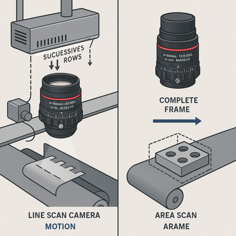Line Scan vs Area Scan industrial imaging architectures