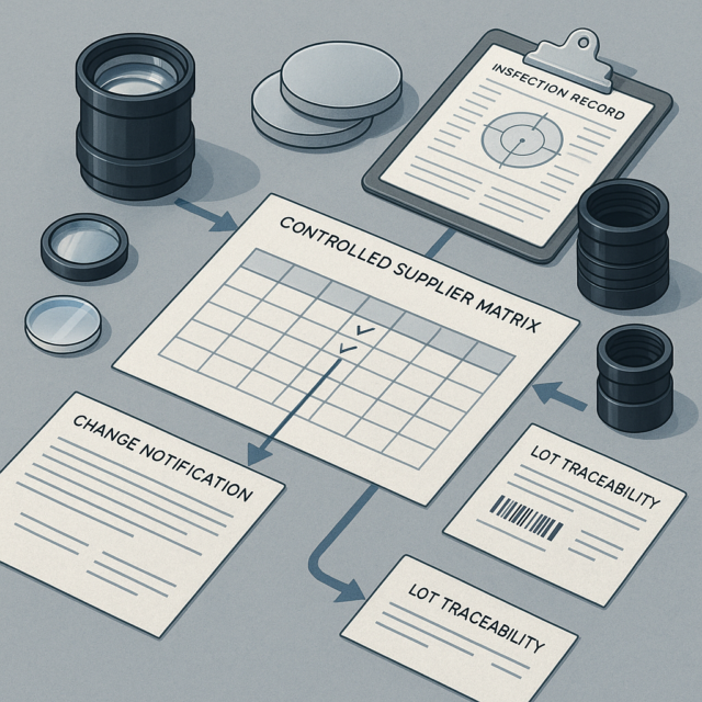 Optical Supply Chain Risk review for lens components and suppliers